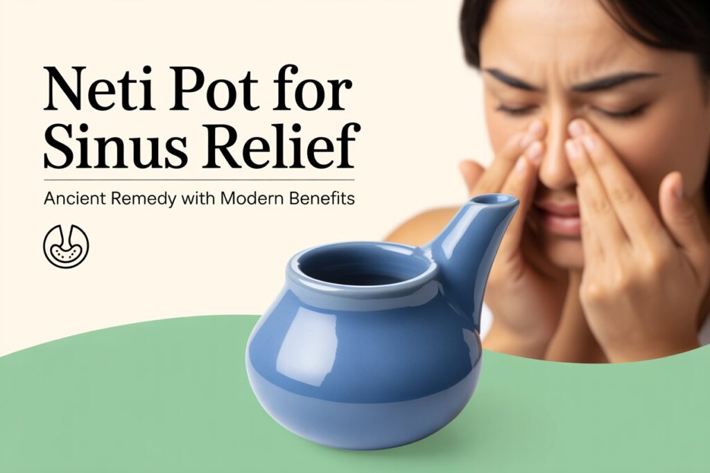 A Neti Pot is a small teapot-like device used to rinse the nasal passages with a saline (saltwater) solution. This practice, known as nasal irrigation, helps remove mucus, allergens, and pollutants from the nose, giving instant relief from sinus congestion and inflammation.